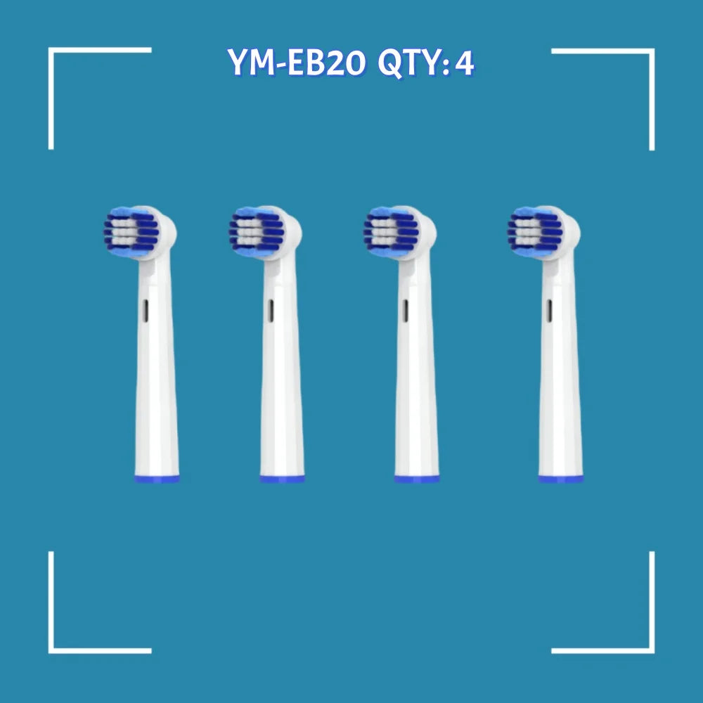 4 16 Electric Toothbrush Head Oral B Sensitive Replacement Brush Zpaxo YM-EB20-4pcs
