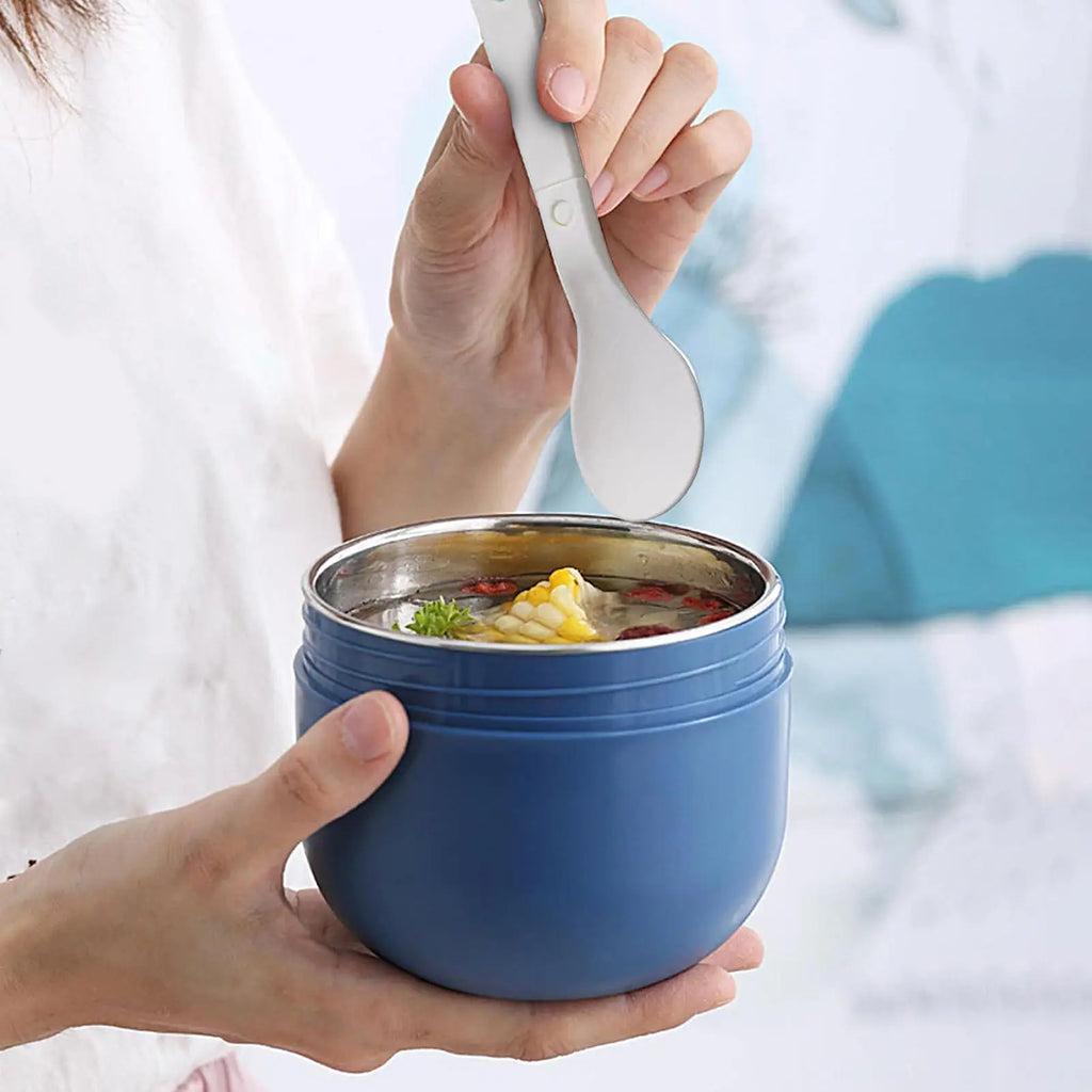 Soup Lunch Containers Food Bowl Spoon Microwave Safe Insulated