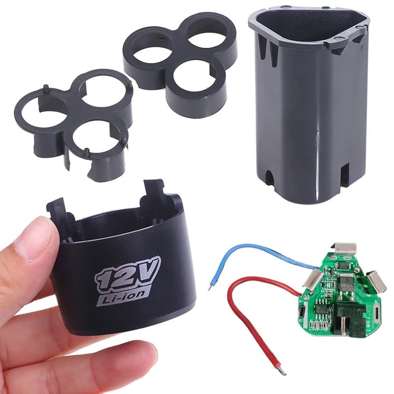 3S 12V DC BMS 18650 Lithium Box Circuit Shell Case Bracket Hand Drill