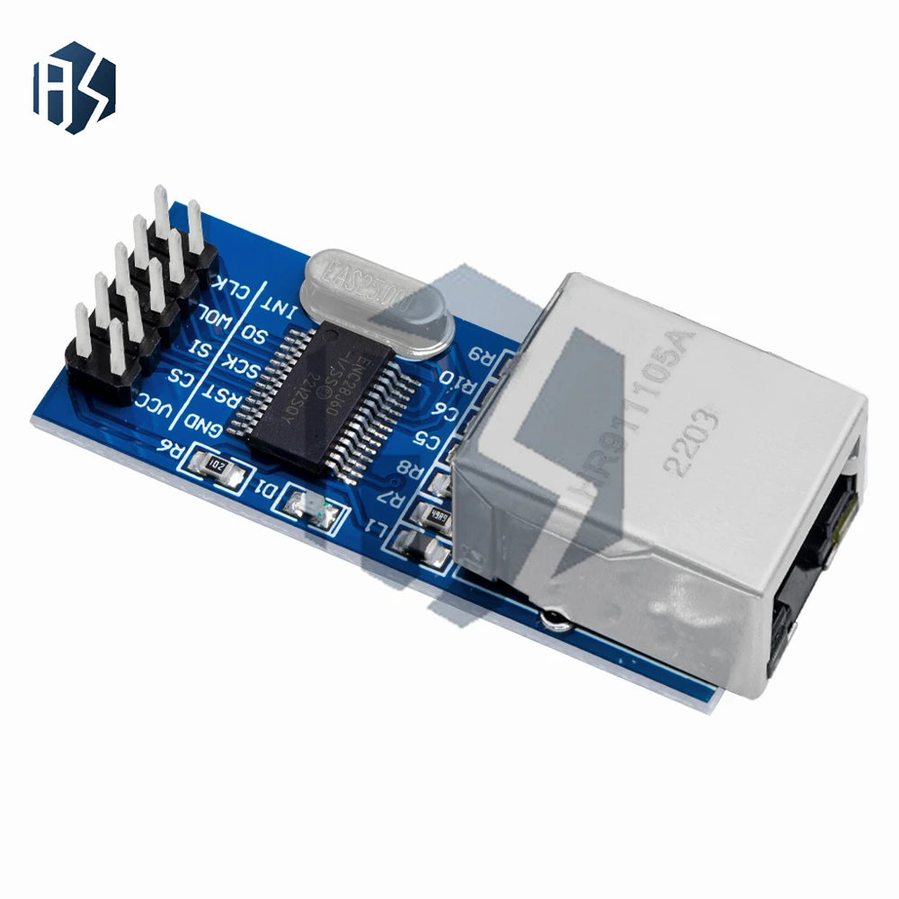 1PCS ENC28J60 Ethernet LAN Network Module SPI Port For Arduino 51LPC AVR ARM PIC Zpaxo