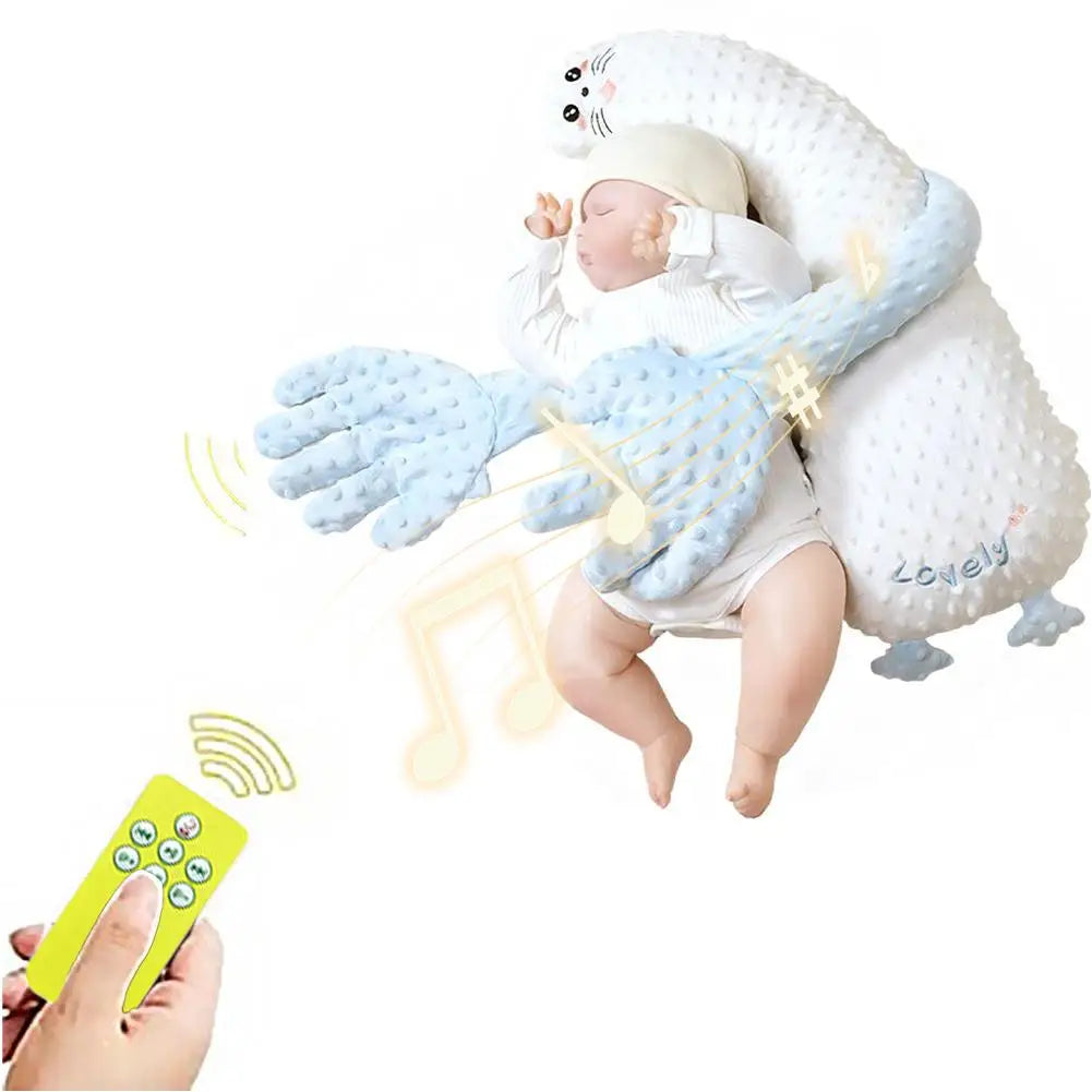 Baby Sleeping Pillow for Newborn Patting Doll with Soothing Palm Remote Control Electric Baby Hand Pillow Soothing Palm Patting Zpaxo D