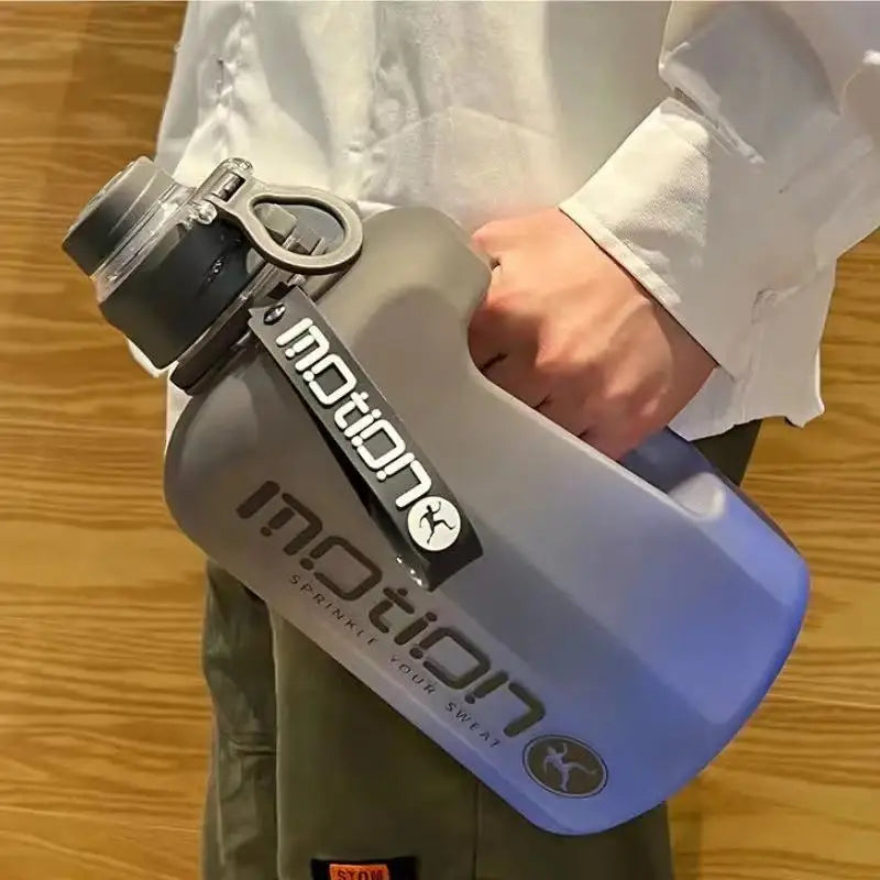 2 4 Liter Sports Water Bottle Straw Large Capacity Fitness Scale