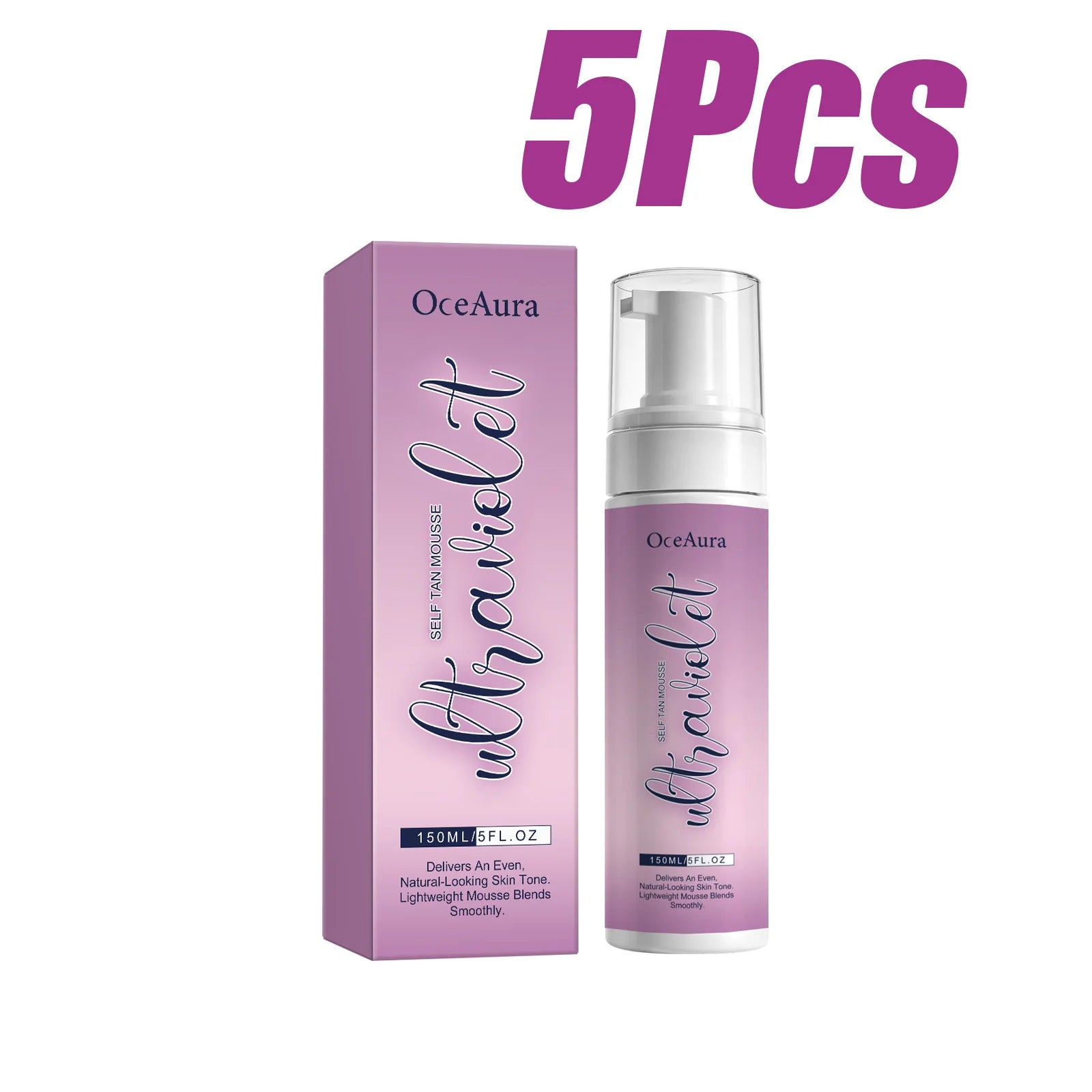 OceAura Self Tan Mousse – Sunless Tanning Foam for Body Self Tanning Mousse Zpaxo 5 x 150ml Boxed