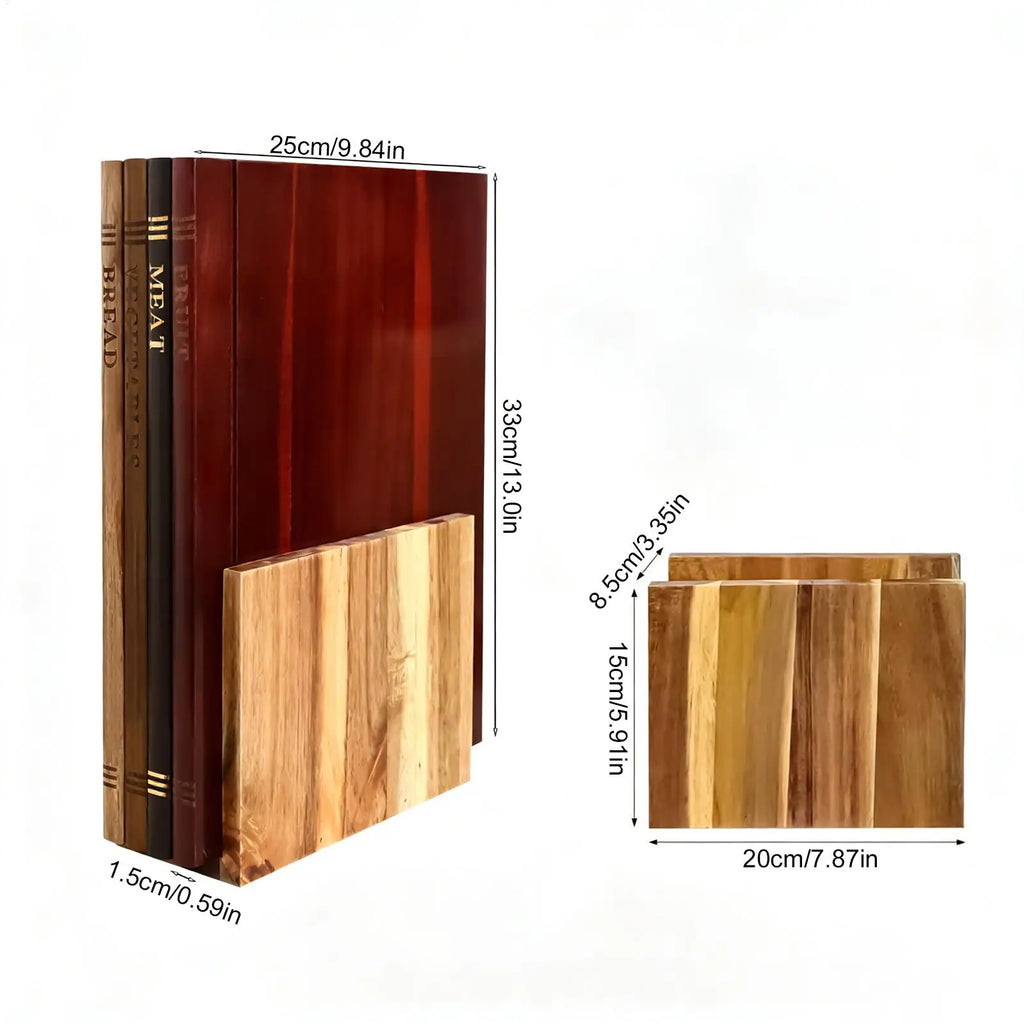 Book Cutting Board Set 4 Piece Wooden Chopping Mat with Stand Wooden Book Cutting Board Set for Charcuterie Kitchen Home Zpaxo