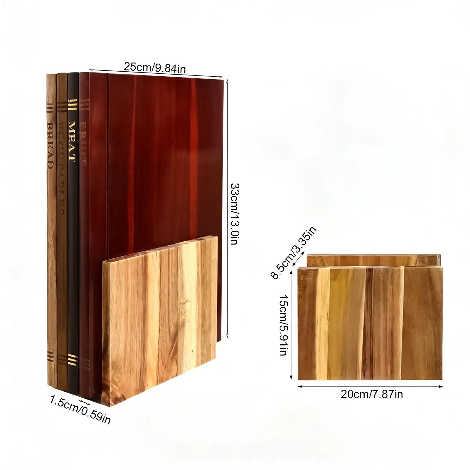 Book Cutting Board Set 4 Piece Wooden Chopping Mat with Stand Wooden Book Cutting Board Set for Charcuterie Kitchen Home Zpaxo