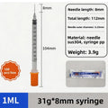 100-Pack 0.5/1ml Disposable Syringes | 31Ga Needles Pet & Lab