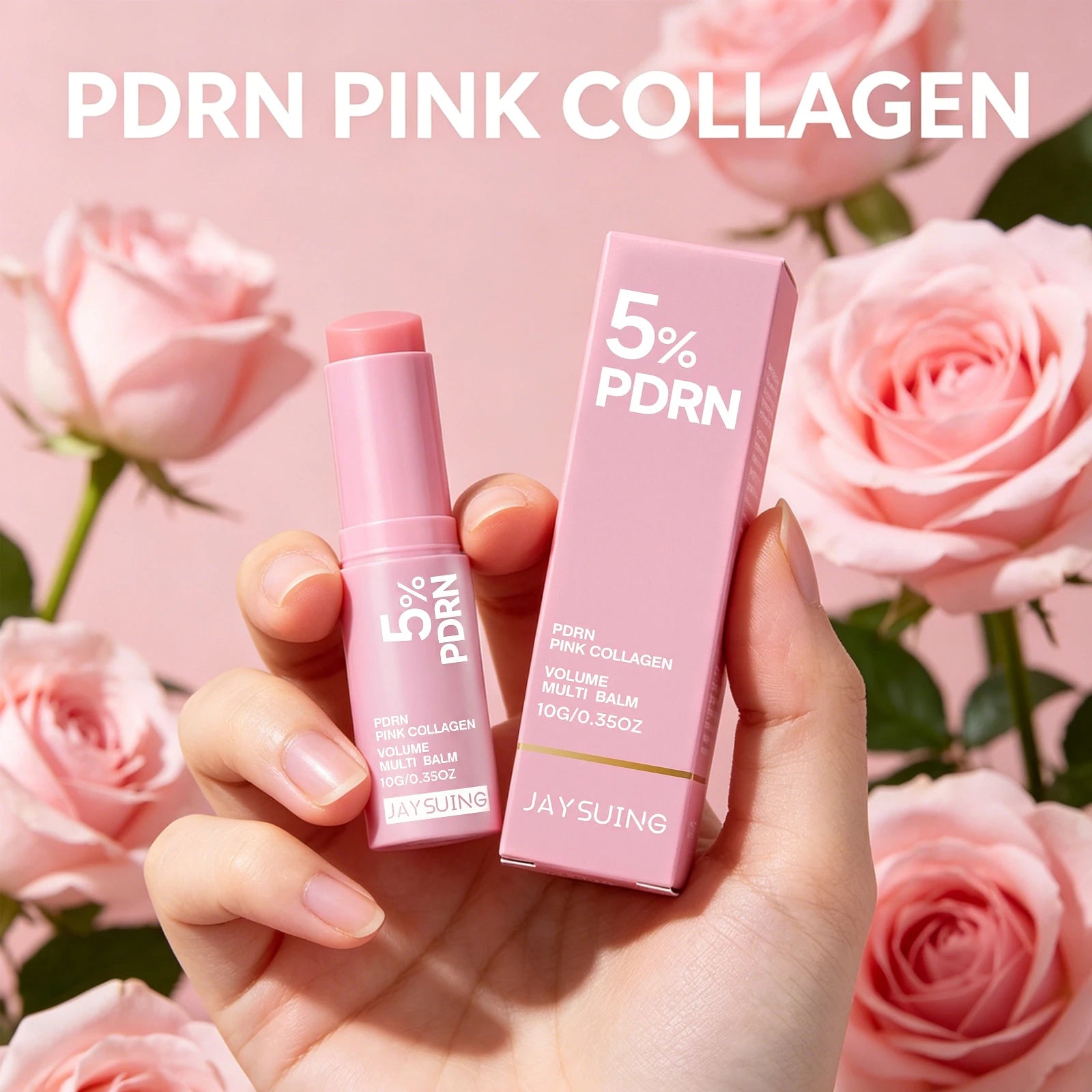 PDRN Pink Collagen Multi Balm Stick – Face, Lips & Neck Collagen Balm Stick Zpaxo