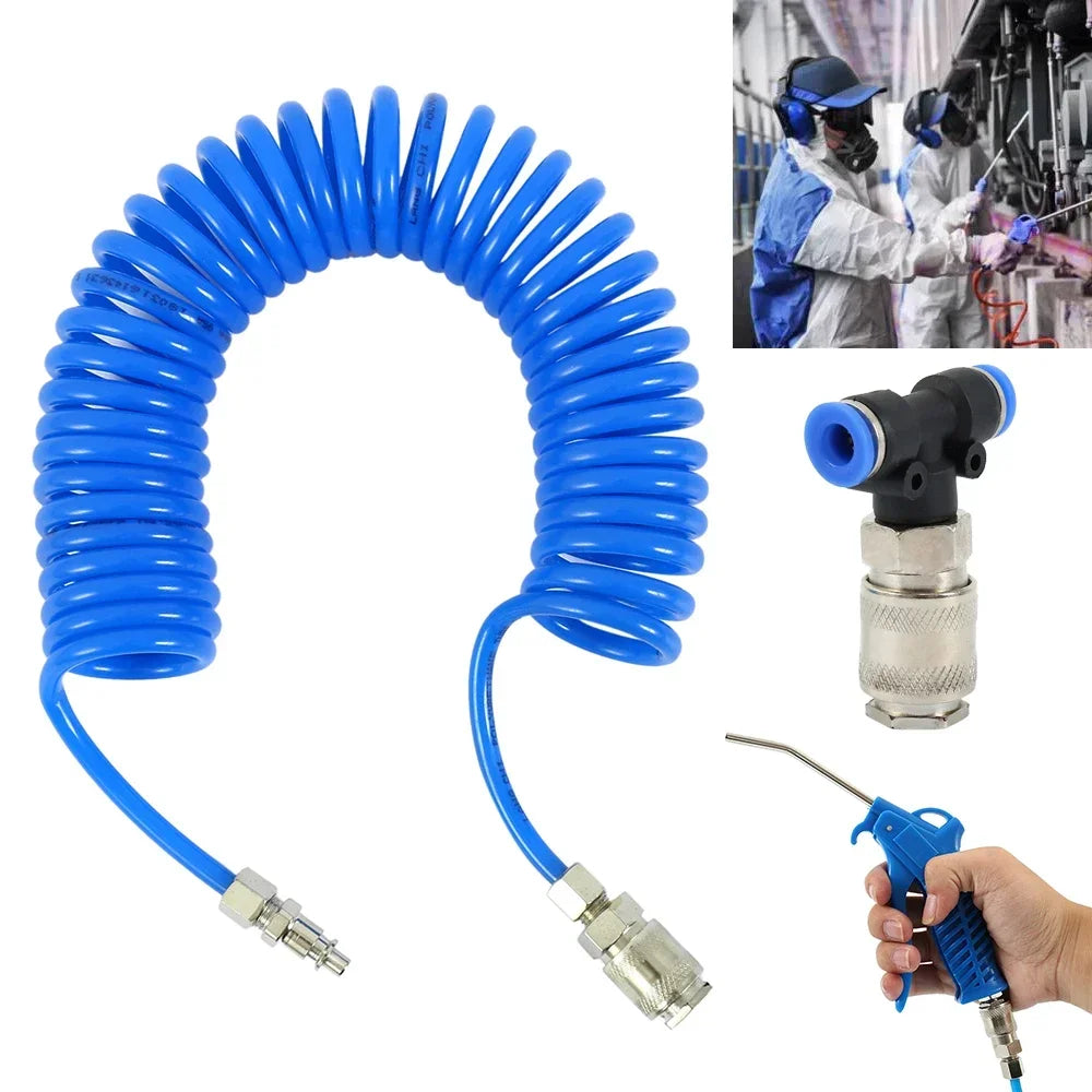 Air Duster Blow Gun Set Pneumatic Combination Dust Blowing Gun Kit Plastic Air Pipe Portable Dust Removal Tool Clean Equipment Zpaxo