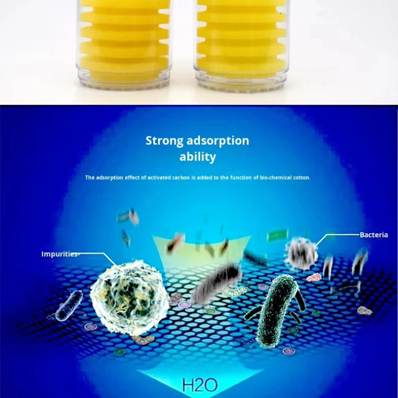 Yellow Biochemical Sponge Replacement Filter Element Built Aquarium