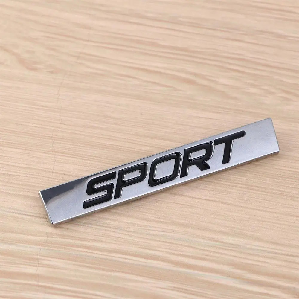 Black Red Metal Badge Square Bar Zinc Alloy Car Styling Decal Emblem Zpaxo