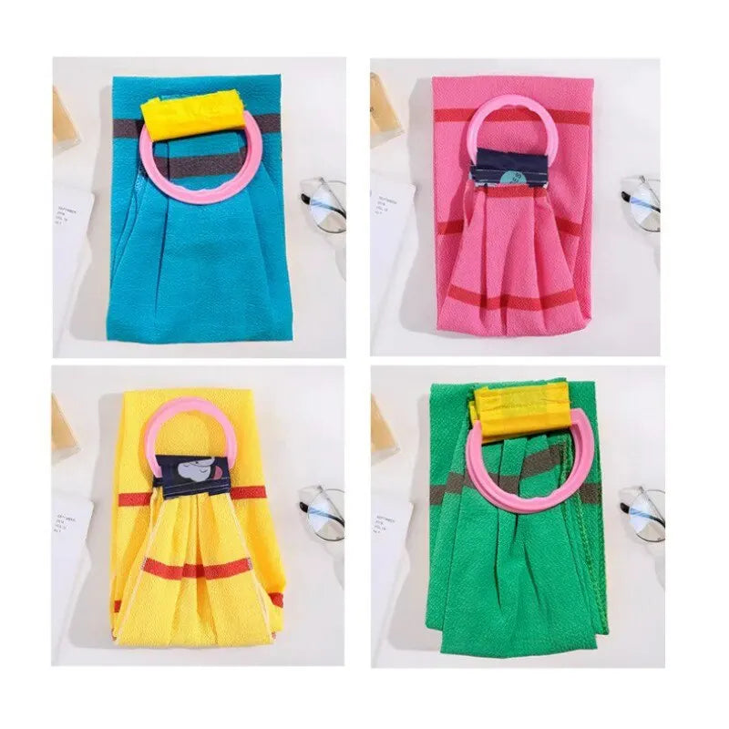 Long Back Scrubber Bath Towel – Exfoliating Mesh Wash Strap Bath Back Scrubber Zpaxo