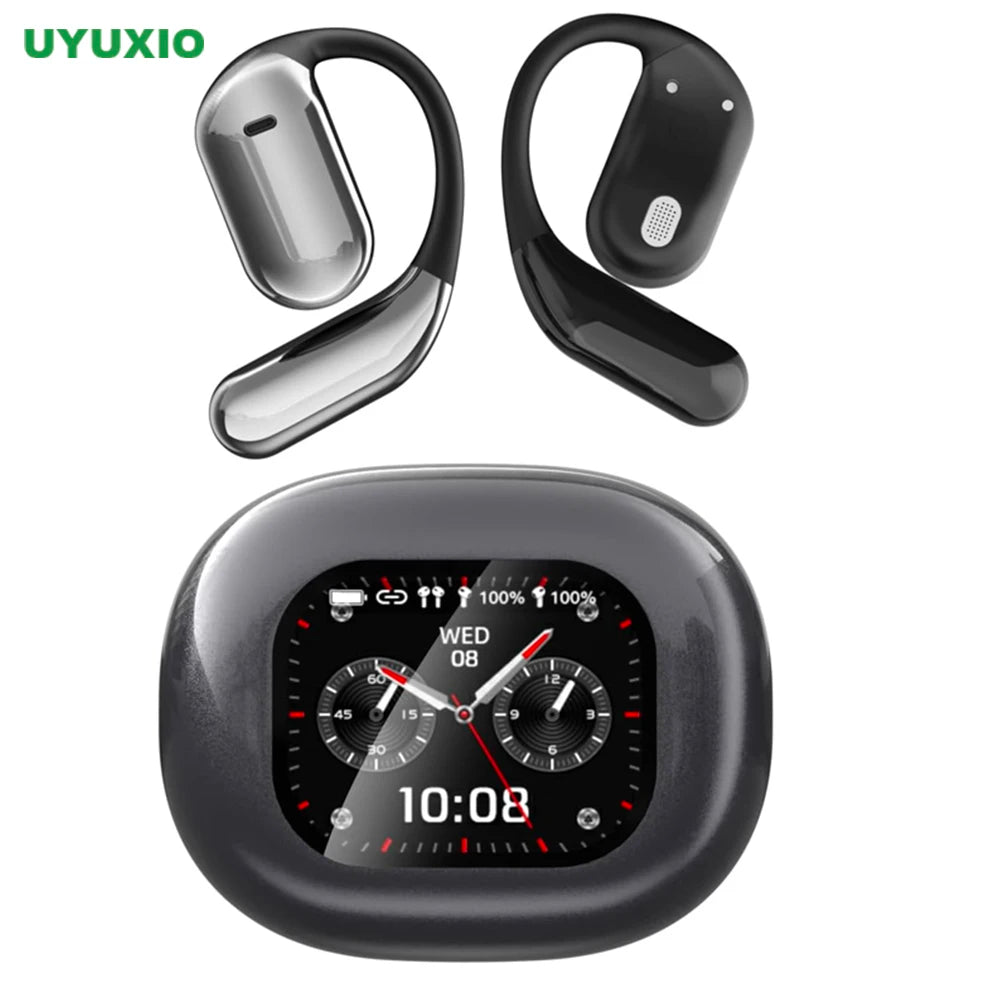 UYUXIO AI Language Translation Earbuds Real Time LCD Touch Screen
