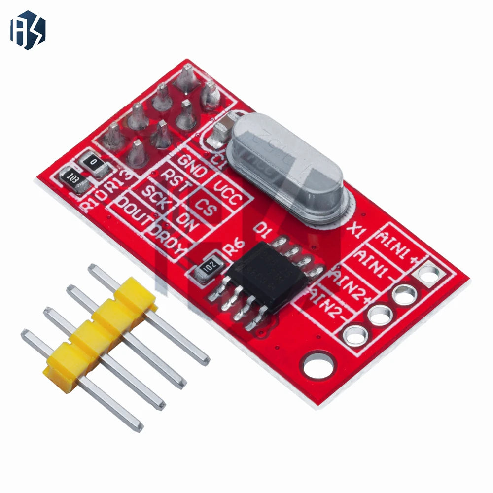 Dual-Channel AD7705 16-Bit ADC Module - Programmable Gain and SPI Interface for Data Acquisition Zpaxo