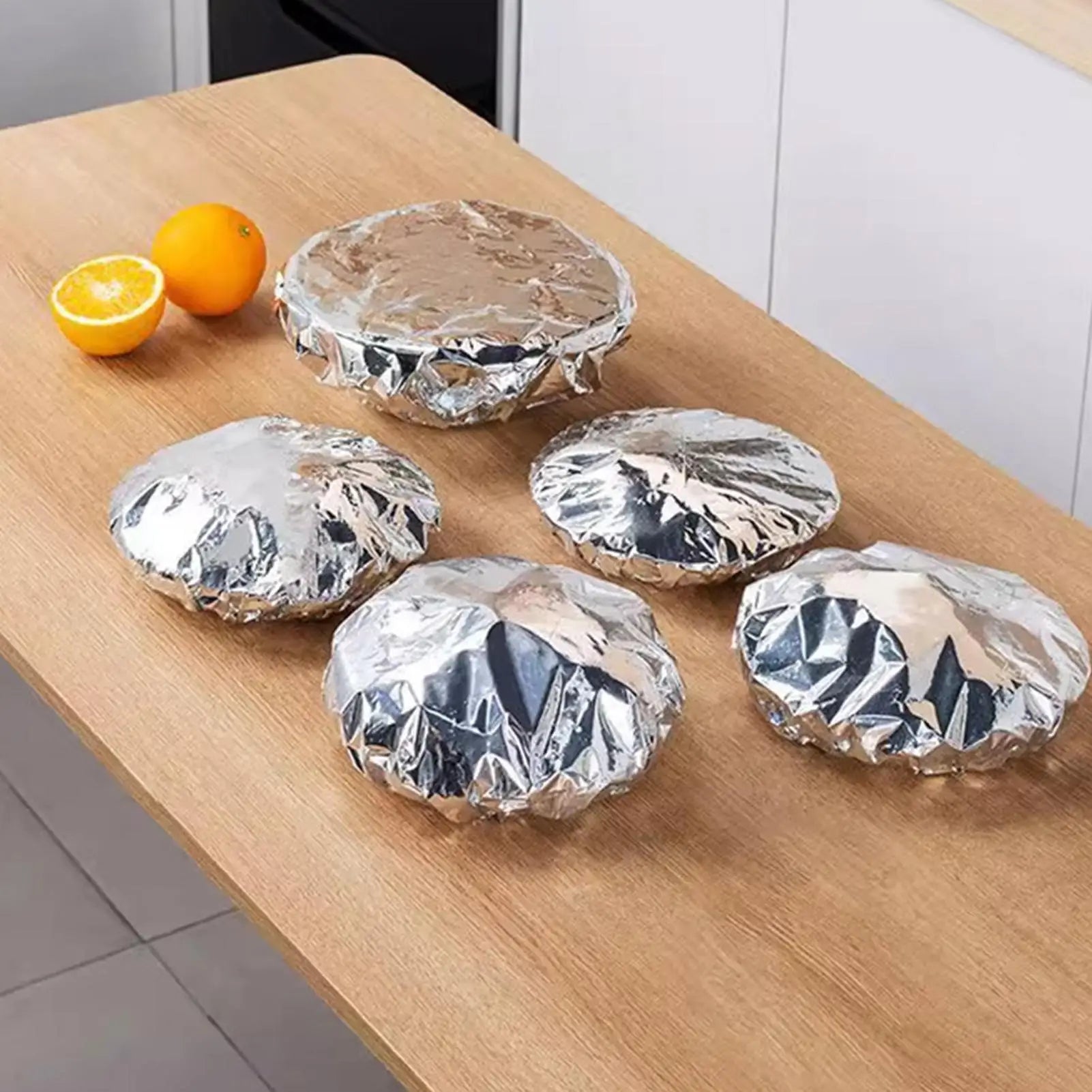 30pcs Reusable Aluminum Foil Bowl Cover Heat Insulation And Heat Preservation Food Grade Oven Takeaway Picnic Zpaxo