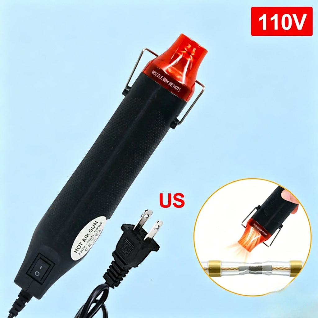 Handheld 110V/220V Hot Air Gun DIY Electric Heat Tool Mini Temperature Blower with Retractable Stand US Zpaxo Red-h