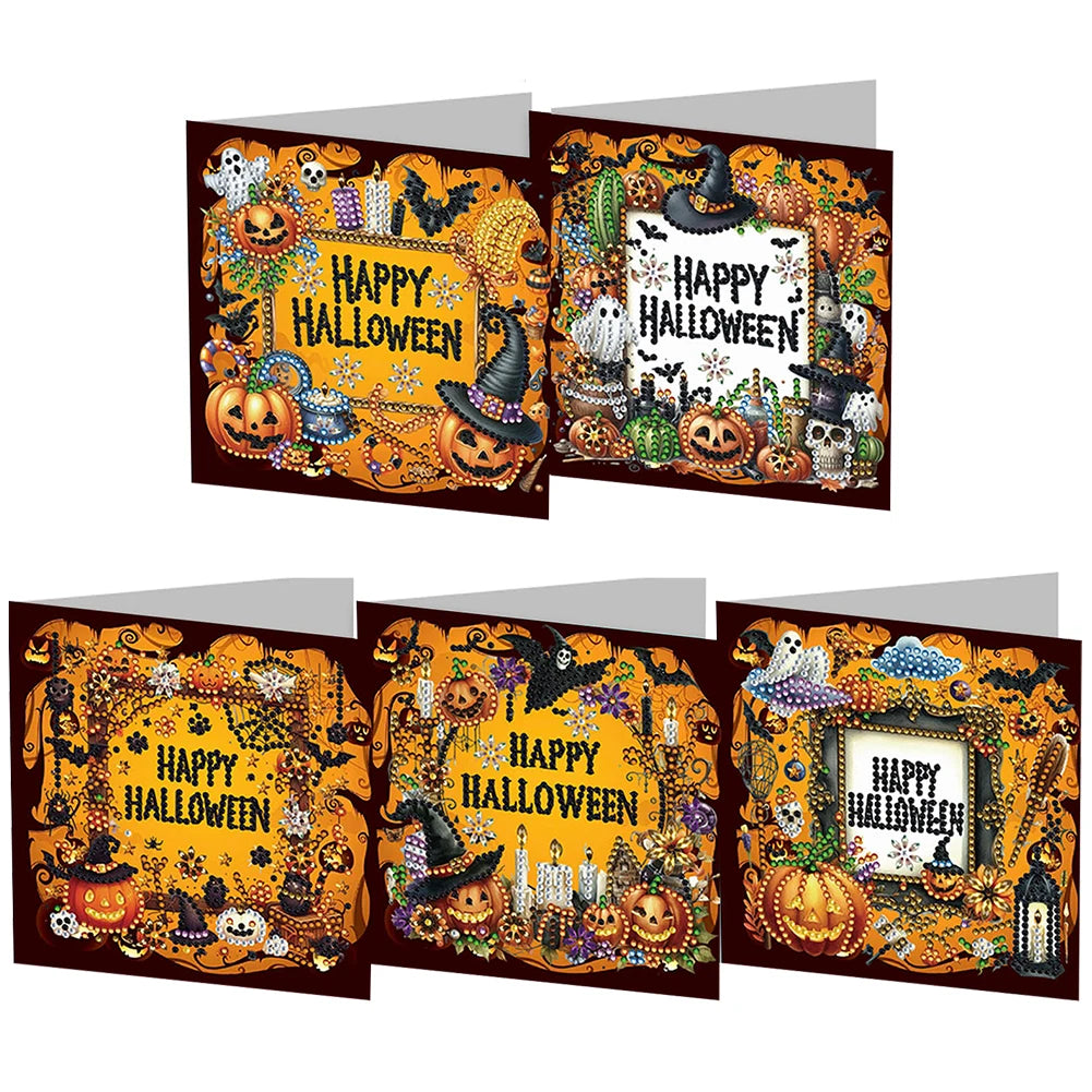 Halloween Cards Diamond Painting Greeting Card DIY Embroidery Zpaxo 6PCS HK029
