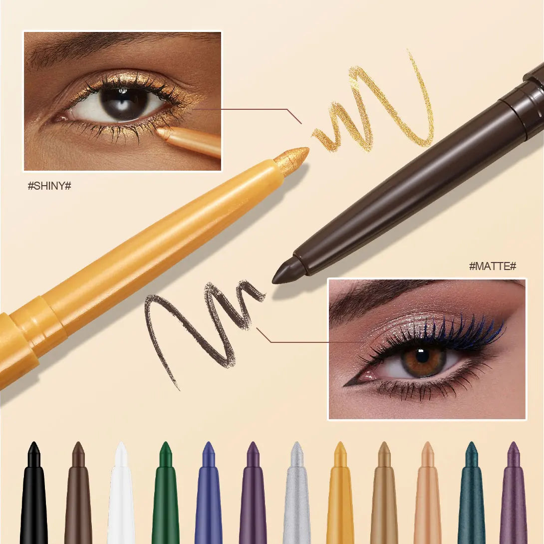 Eyeliner Pen Is Waterproof, Sweat-Proof, and Does Not Smudge, Easy for Beginners to Use, Available in Green, Purple, and Black, Long-Lasting and Does Not Come Off Easily Zpaxo