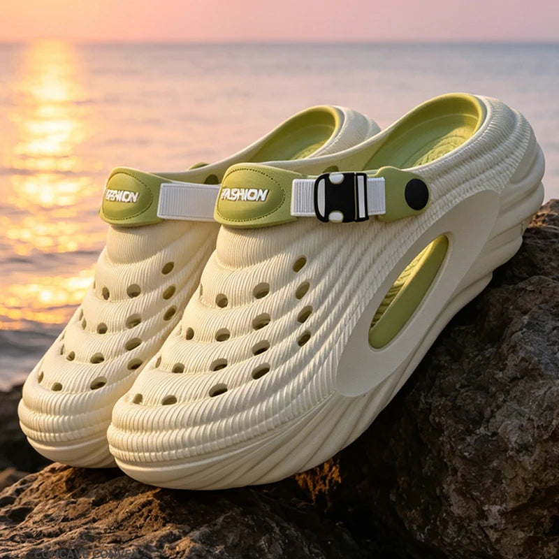 Men's Slippers Outdoor EVA Couple Non-slip Beach Sandals Thick Soft