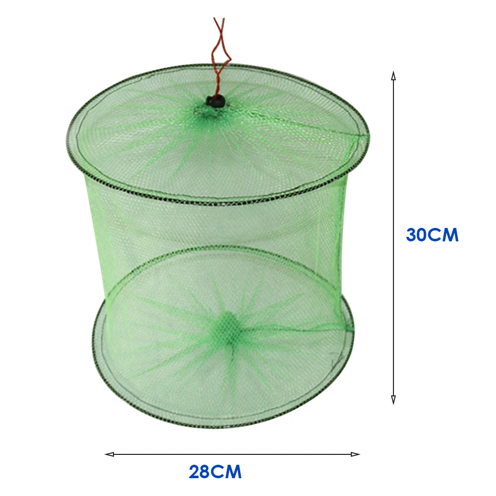 Nylon Fishing Net Folded Portable Fish Network Casting Nets Crayfish Zpaxo