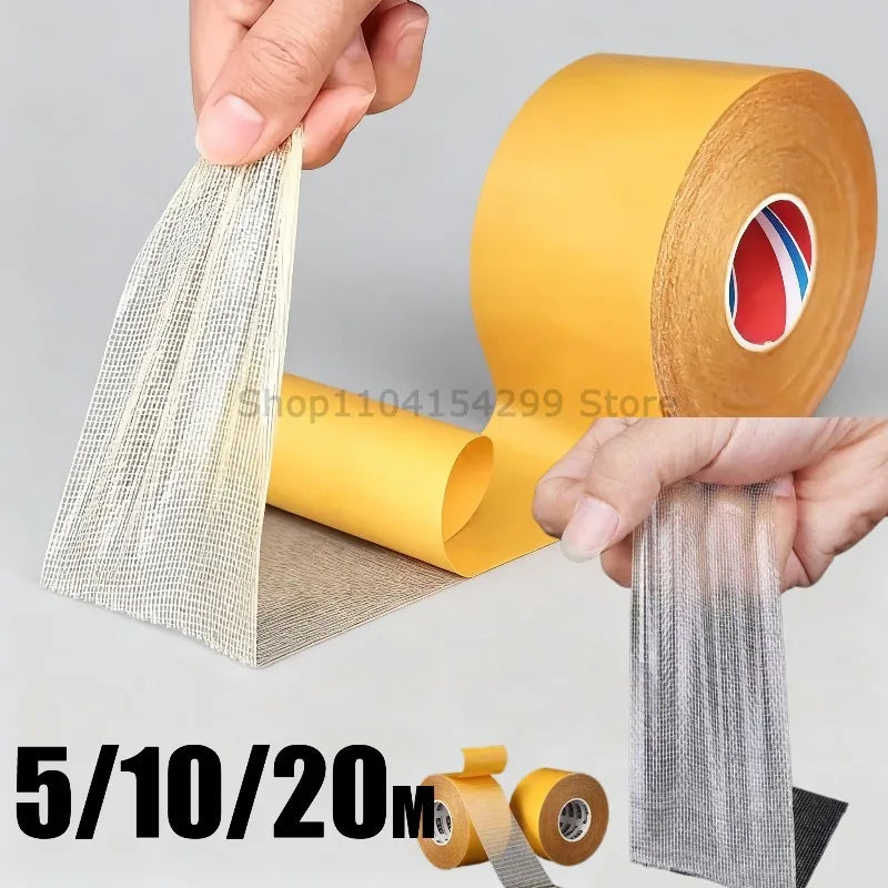 Super Traceless Carpet Adhesive Double Sided Cloth Base Tape with Strong Fixation High Viscosity for Waterproof Translucent Mesh Zpaxo