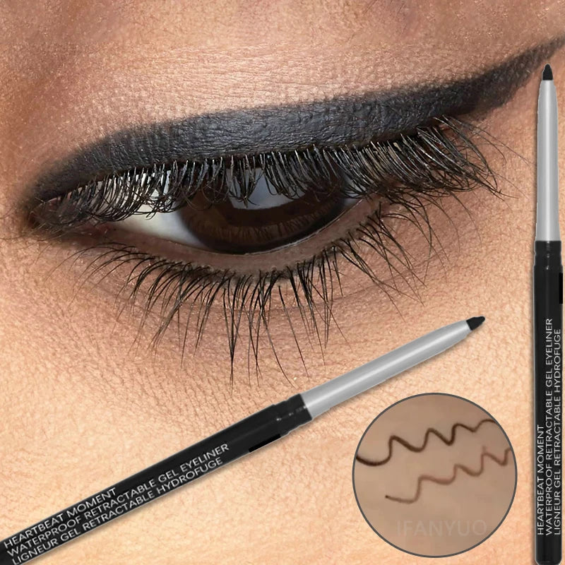 Waterproof Black Eyeliner Pencil Smooth Smudge-proof Long-lasting