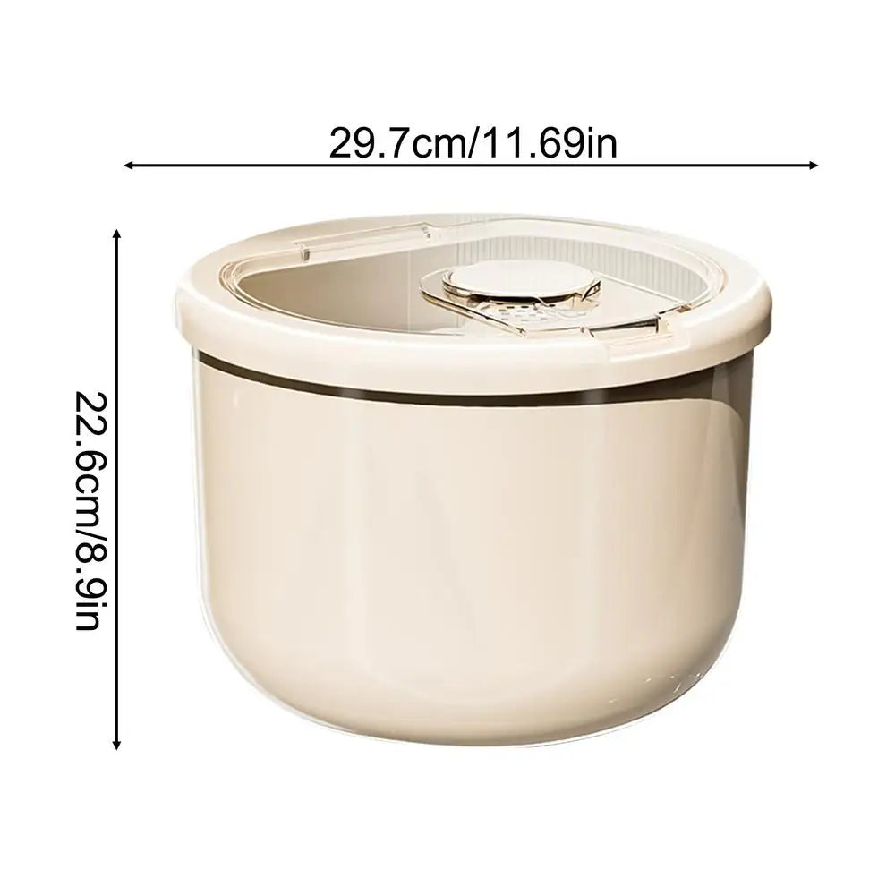 Pet Food Container Large Capacity Sealed Bin Lid Snacks Cat Puppy Zpaxo Beige China Mainland