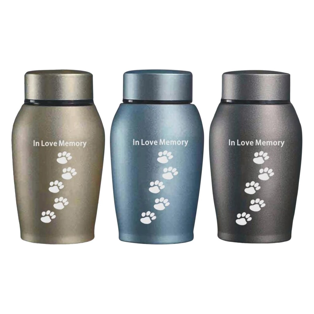 Mini Stainless Steel Pet Cremation Urn | Memorial Keepsake Case Pet Memorial Urn Zpaxo
