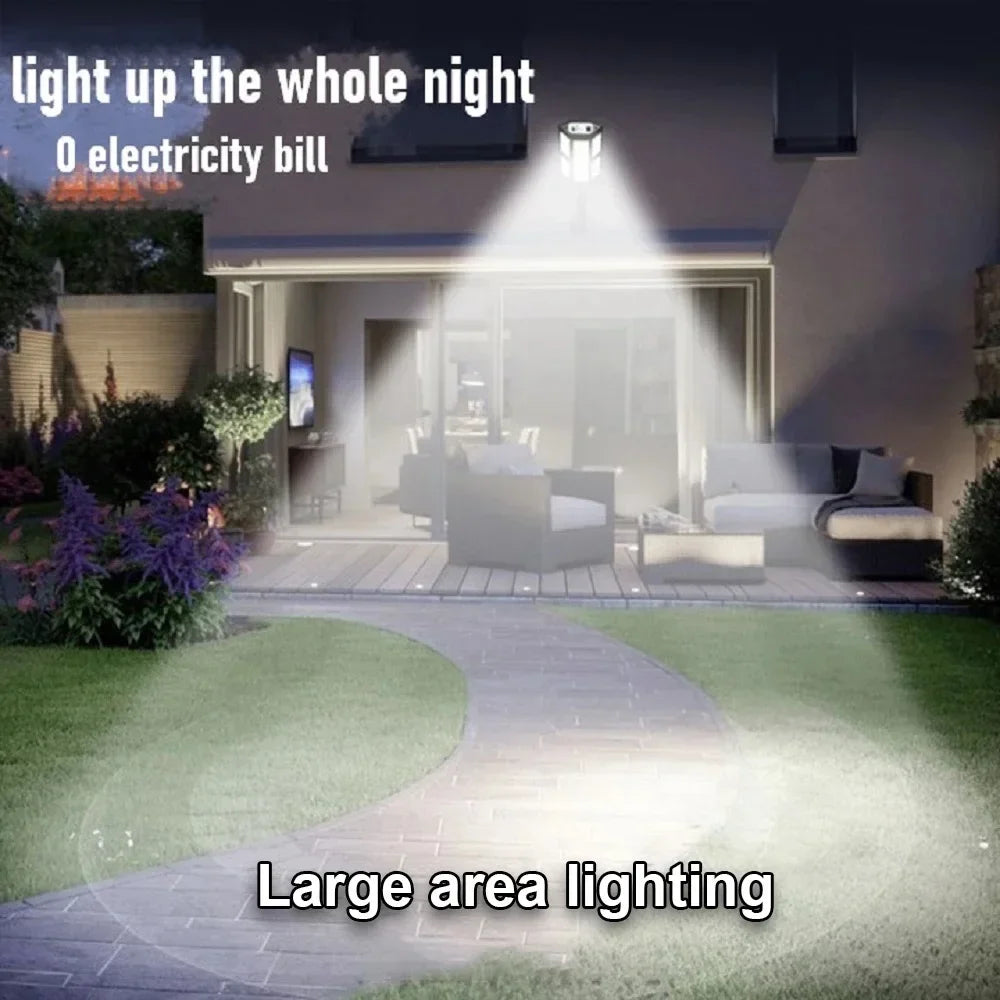 Solar Motion Sensor LED Wall Light – 3 Modes, IP65 Waterproof