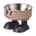 Modern Leg Pet Bowl Enhancing Neck Comfortable Stainless Steel Large