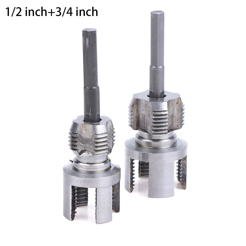 For 1/2 DN15 3/4 DN20 Plumbing Integrated Water Pipe Thread Opener PPR Thread Repair Tool Electric Drill Pipe Threading Device Zpaxo C
