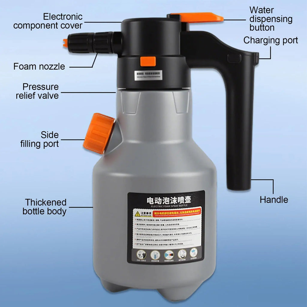 Electric Foam Sprayer Rechargeable Long Handle Pump Pressure Spray