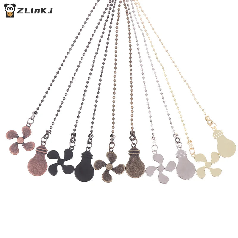 Fan Shape Ceiling Pull Chain Light Chandelier Metal Pendant Extension Zpaxo