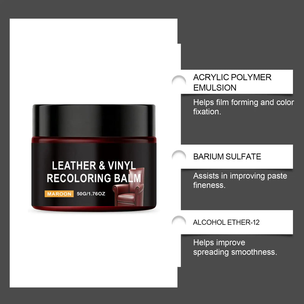 Leather Restoration Cream Claret Conditioner Handbag Care Car