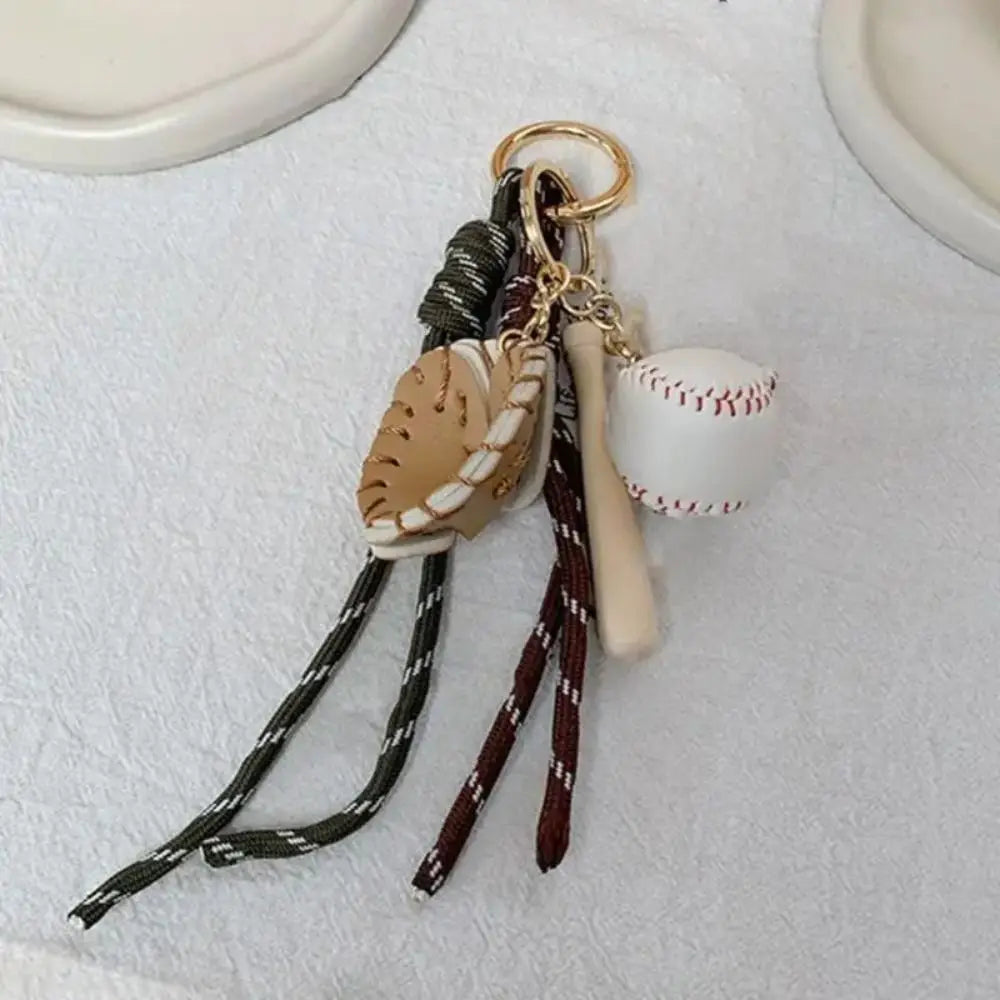 Bag Charms Baseball Braid Rope Pendant Nylon Bag Decoration Braid Rope Bag Charms Key Ring Bag Accessories Car Key Chain Unisex Zpaxo