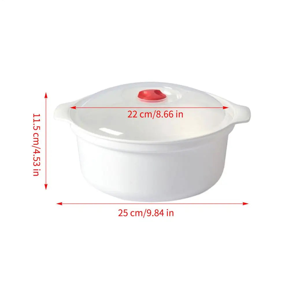 Microwave Steamer Lid Handle Kitchen Cookware Vegetables Dumplings