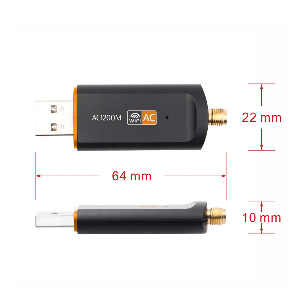 Dual Band USB 3 0 1200Mbps Wifi Lan Dongle Adapter RTL8812 Wireless Zpaxo