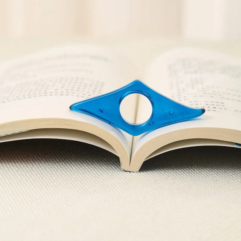 1Pcs Reading Acrylic Bookmark Thumb Book Clip Bookmark Thumb Ring Book Accessory Teacher Supplies Aid For Books Zpaxo blue