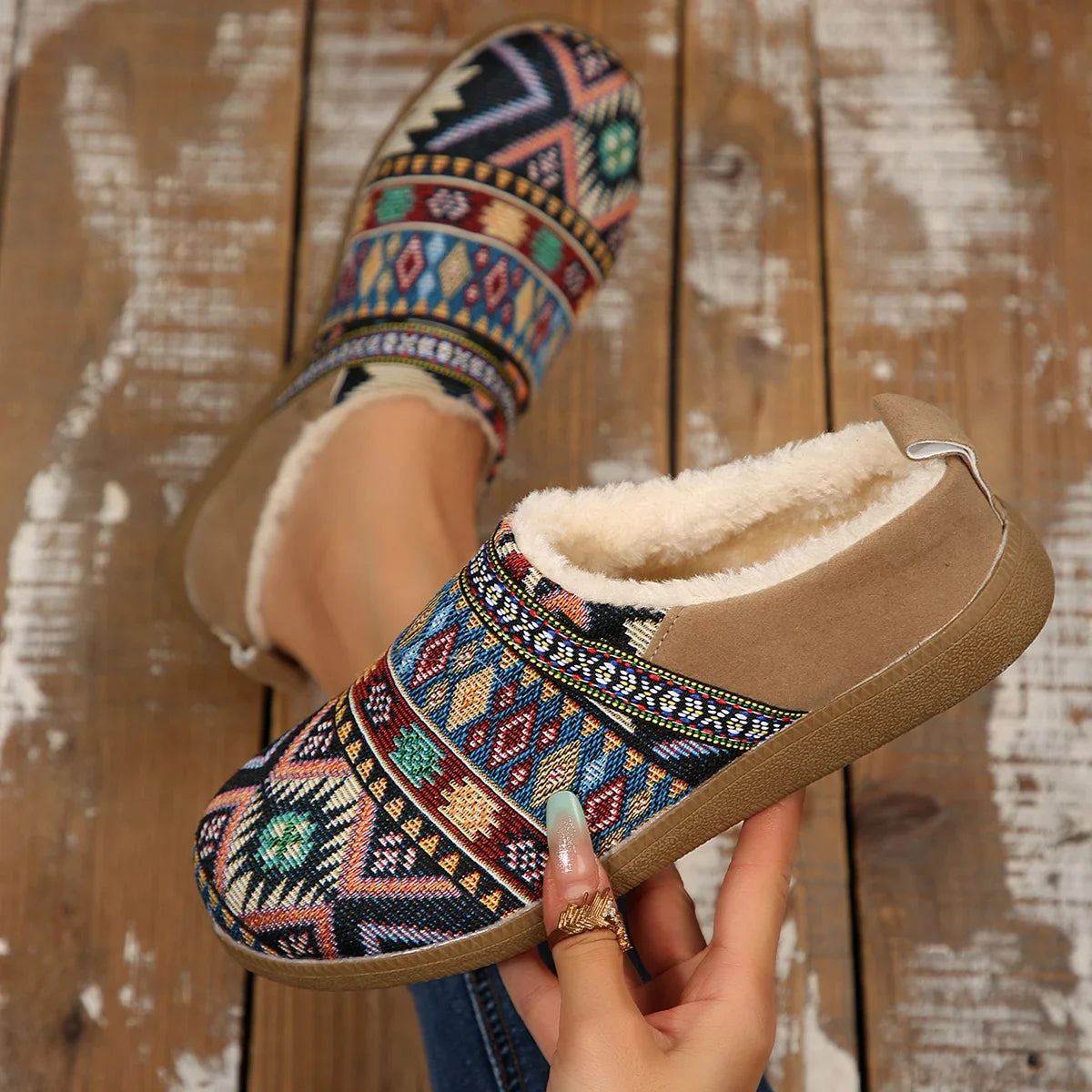 Women Snow Boots Thick Bottom Round Toe Cotton Boots Warm Casual Women Shoes Comfortable Booties Large Size Fluff Lined Shoes Zpaxo