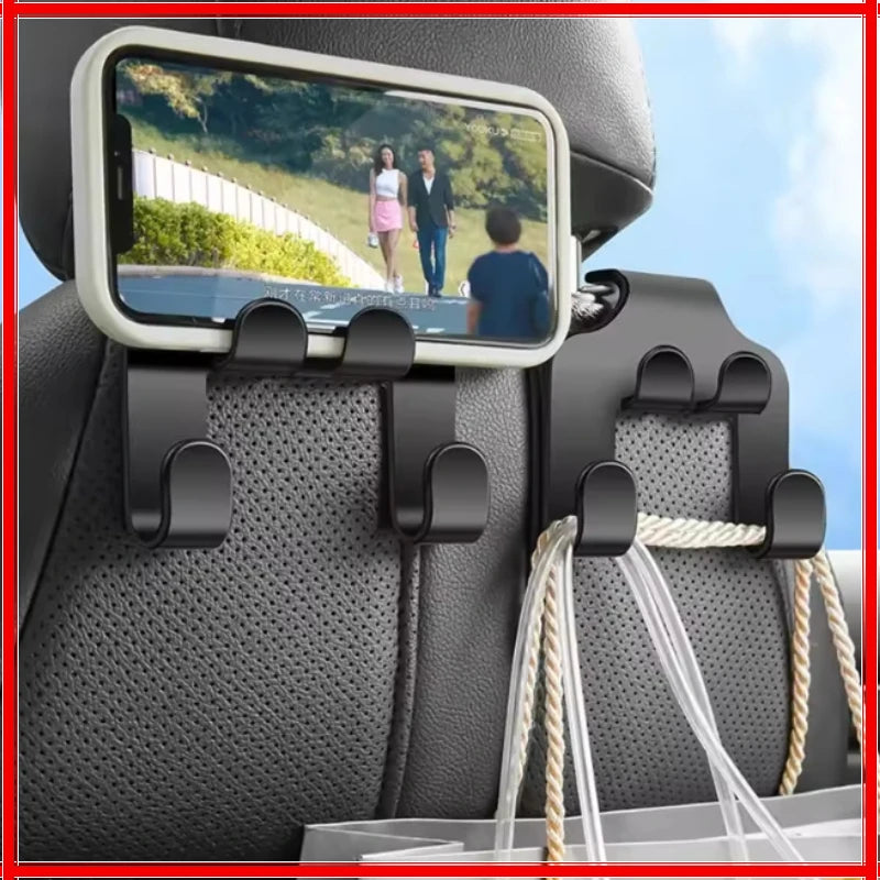 2-Pack Car Seat Headrest Hooks – Universal Hanger Organizer Car Headrest Hook Zpaxo