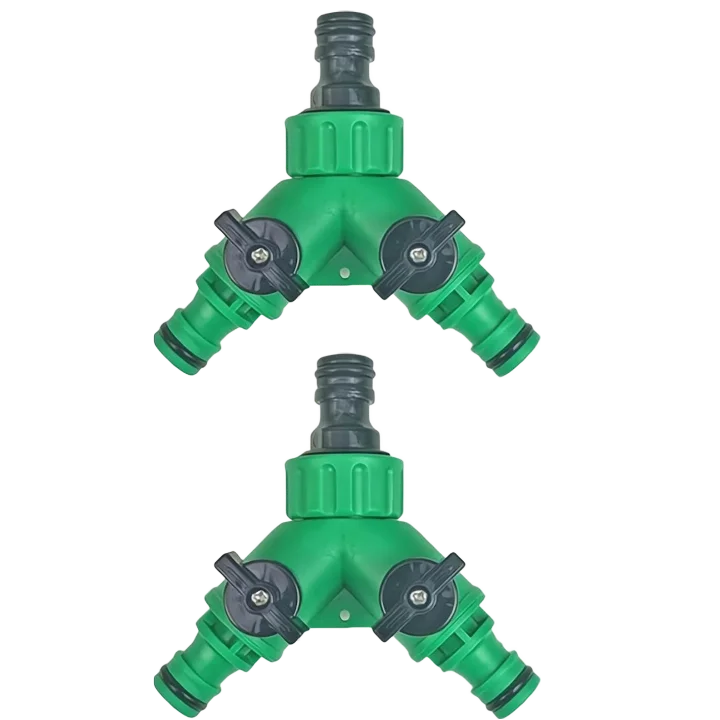 2-Way Garden Hose Splitter with Dual Shut-Off Valves Garden Hose Splitter Zpaxo 2PCS