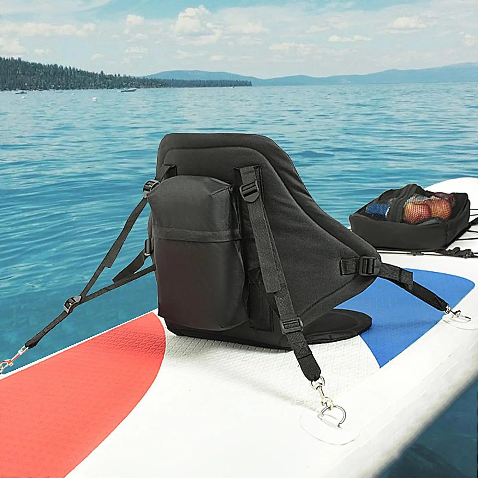 Kayak Seat Cushion Storage Bag Padded Adjustable Canoe Safety