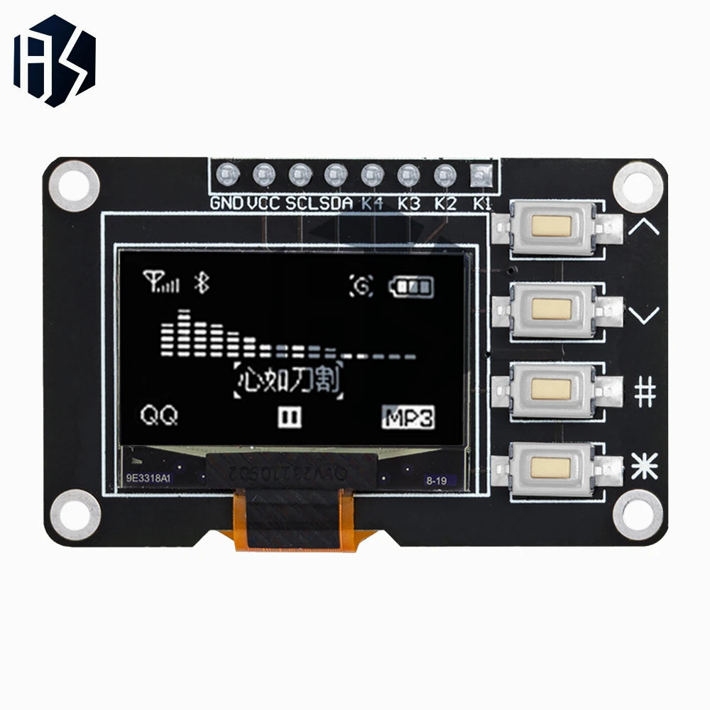 Product OLED IIC White YELLOW BLUE 12864 Display 4x4 Key I2C SSD1315 Zpaxo