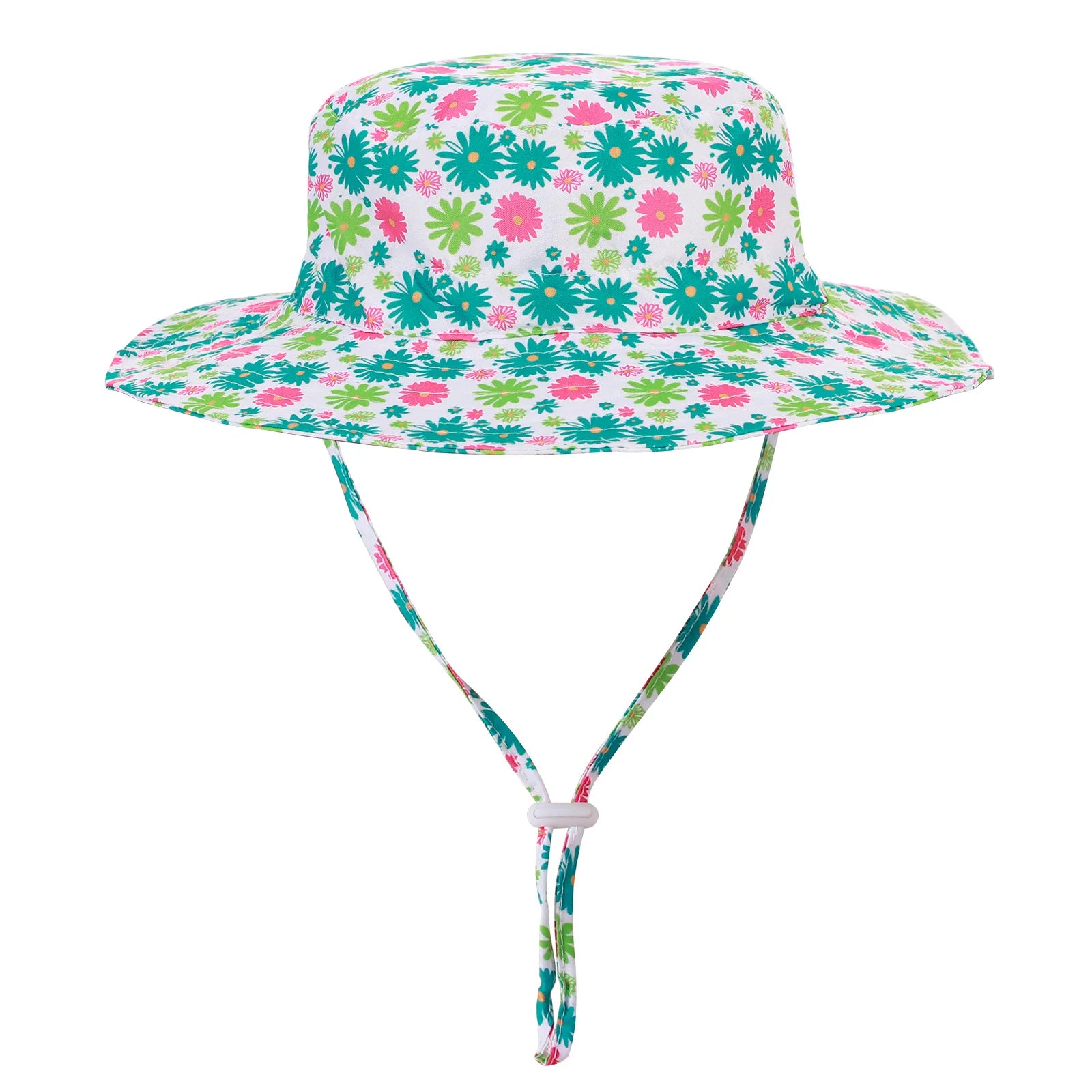 Kids Wide Brim Sun Hat – Breathable Adjustable Beach Bucket Hat