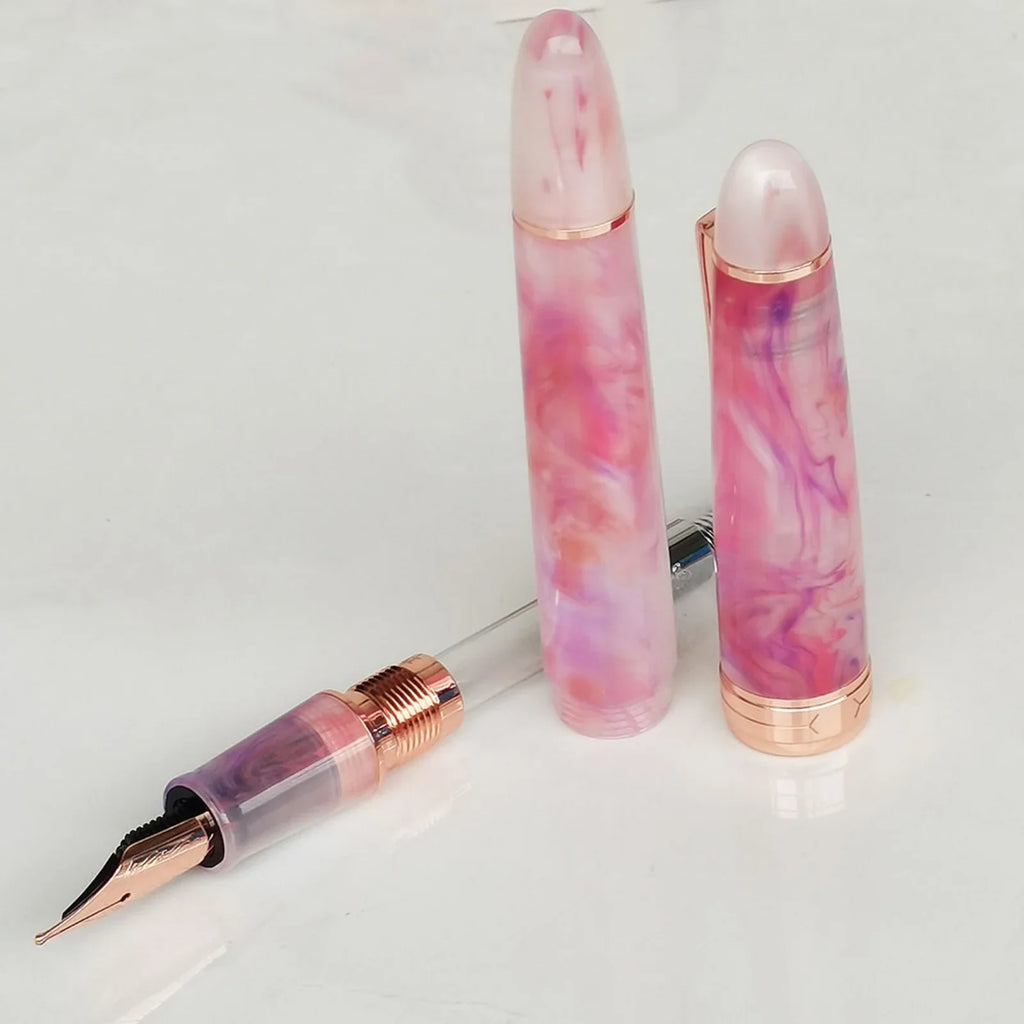 Kaigelu 356 Resin Fountain Pen N/M/F Nib Golden Clip School Office Supplies Business Writing Ink Pens Zpaxo 356yinghua M