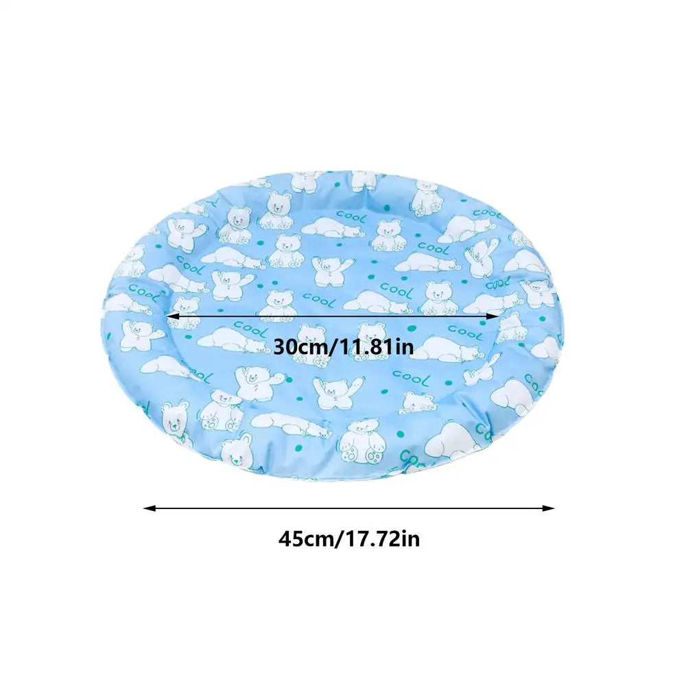 Dog Cooling Pad Non-Slip Portable Long-Lasting Breathable Bear Pattern Dog Cooling Mat Outdoor For Hot Weather Summer Indoor Zpaxo S China Mainland