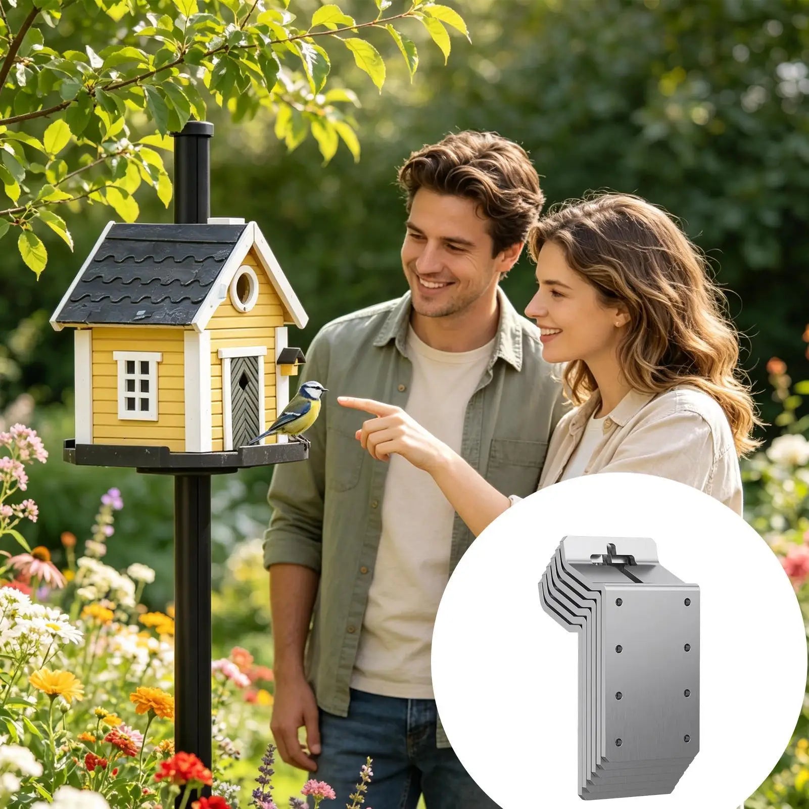 T Post Mount Bracket Weather-resistant Adjustable Anti-tip Stand