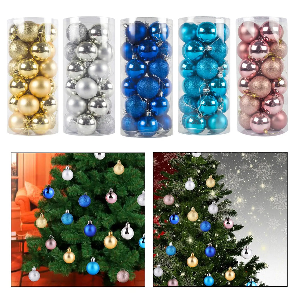 Christmas Ball Shatterproof Crafts Pendants DIY Decor Hanging Balls Zpaxo