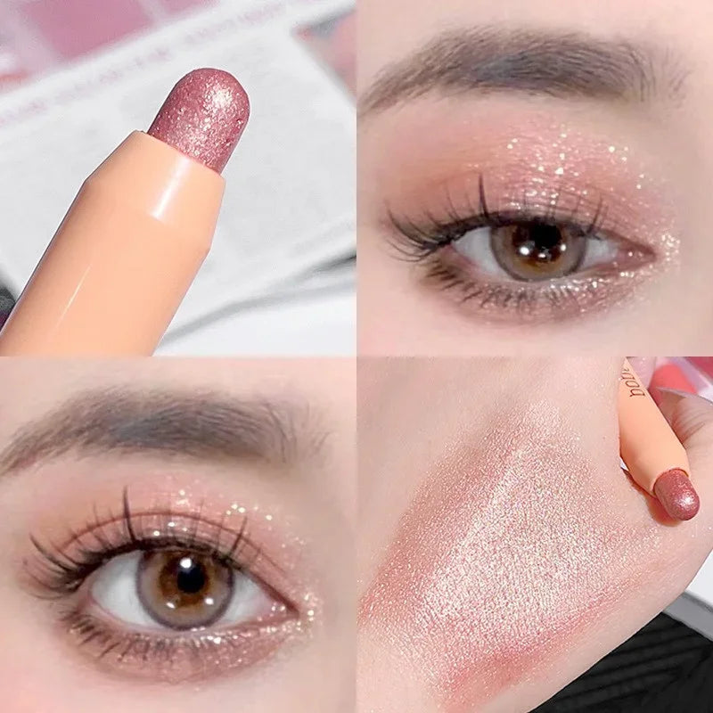 Pearlescent Eyeshadow Stick Pencil Glitter Waterproof Shimmer Zpaxo A03