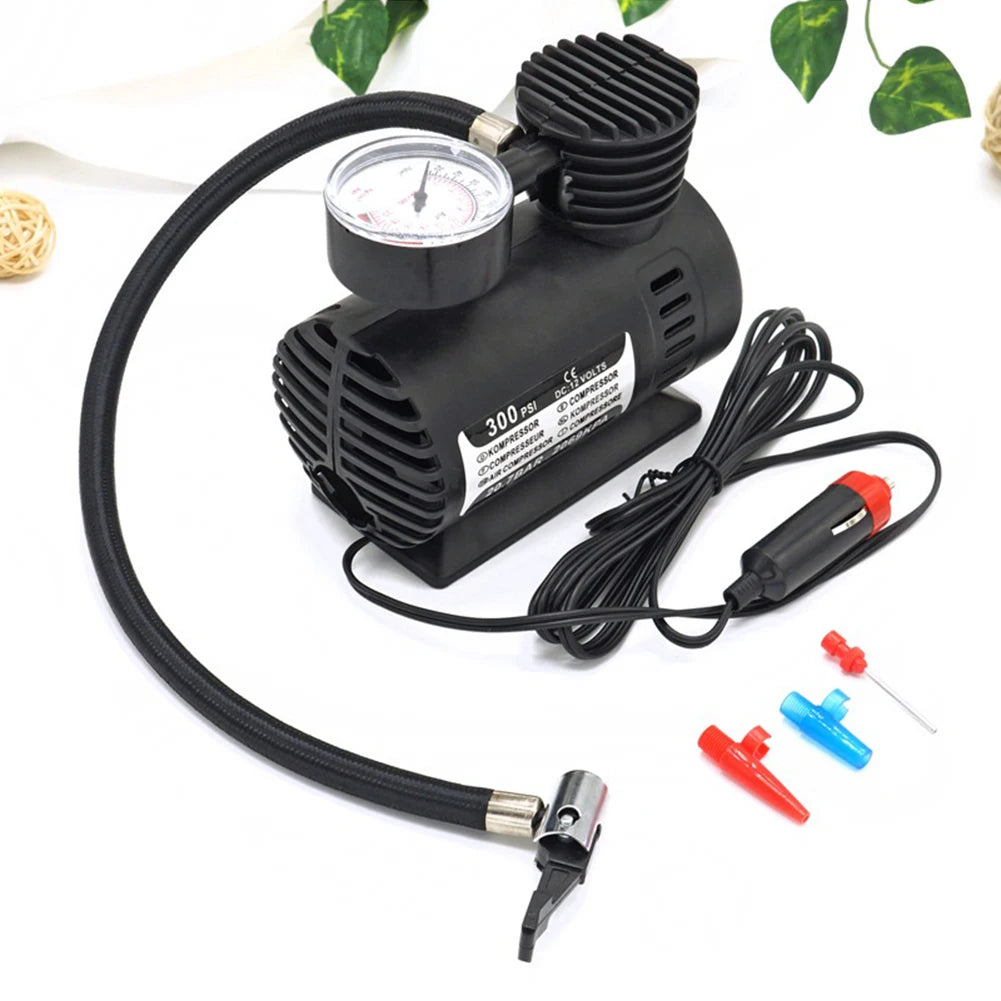60W Car Air Compressor 12V–24V 300 PSI Portable Tyre Inflator