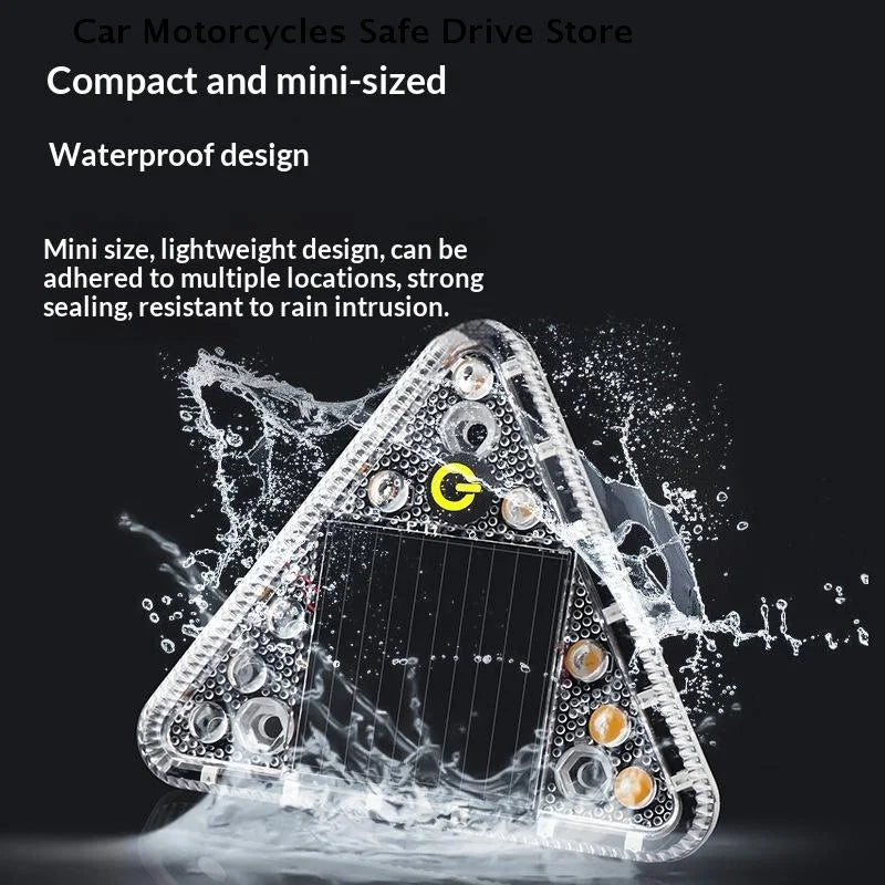 LED Solar Warning Light Anti Collision Truck Tail Flashing Magnetic